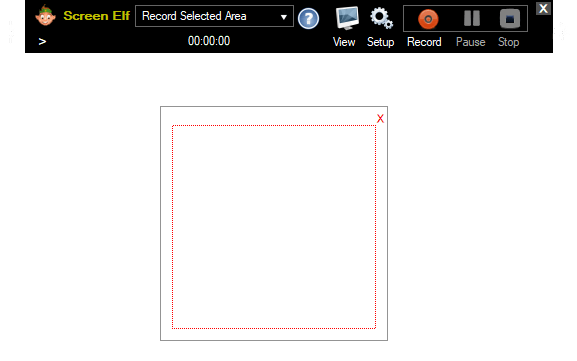 how to record selected area